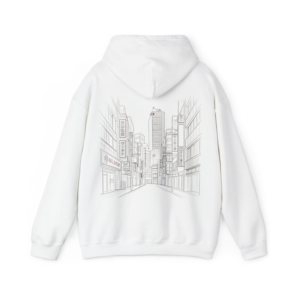 Timeless Project M33 Hoodie — Minimal Cityscape Graphic Hooded Sweatshirt
